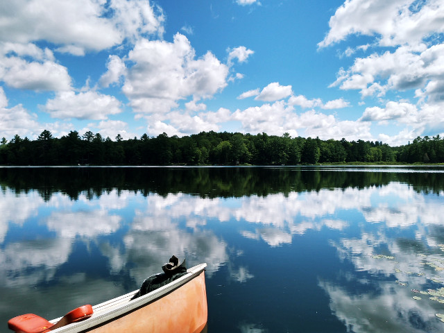 Canoeing on Bird Lake. Photograph by Kirsten Jerry.